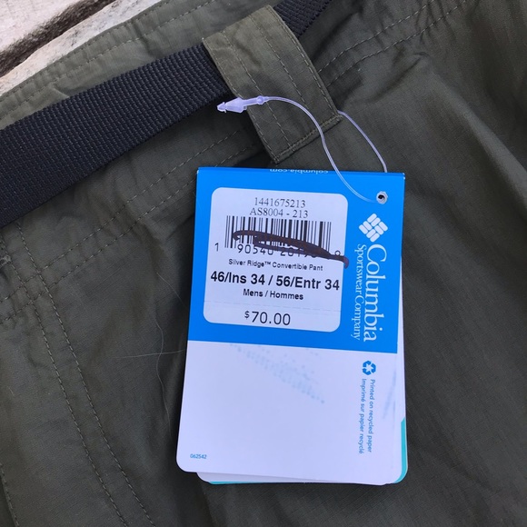 NWT Columbia Mens OmniShade Convertible Pant 46x34 - Picture 5 of 7